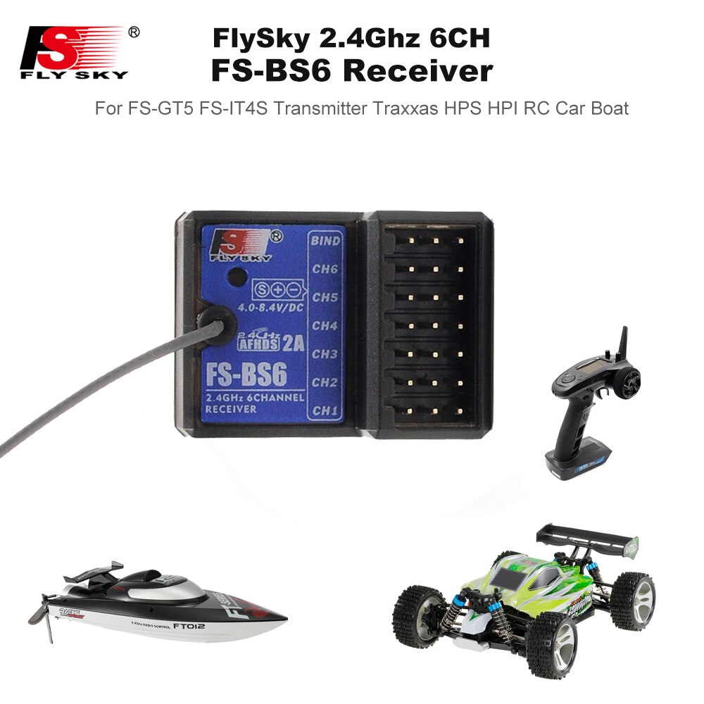 Flysky FS-BS6 Ontvanger 2.4Ghz 6CH AFHDS2 Voor Flysky FS-GT5 FS-IT4S Zender