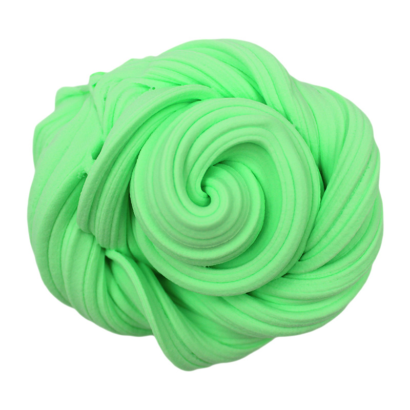 Colorful Fluffy Floam Slime Foam Beads Supplies Antistress Cotton Clay Magic Sand Toy Intelligent Plasticine for Kids: Green Slime