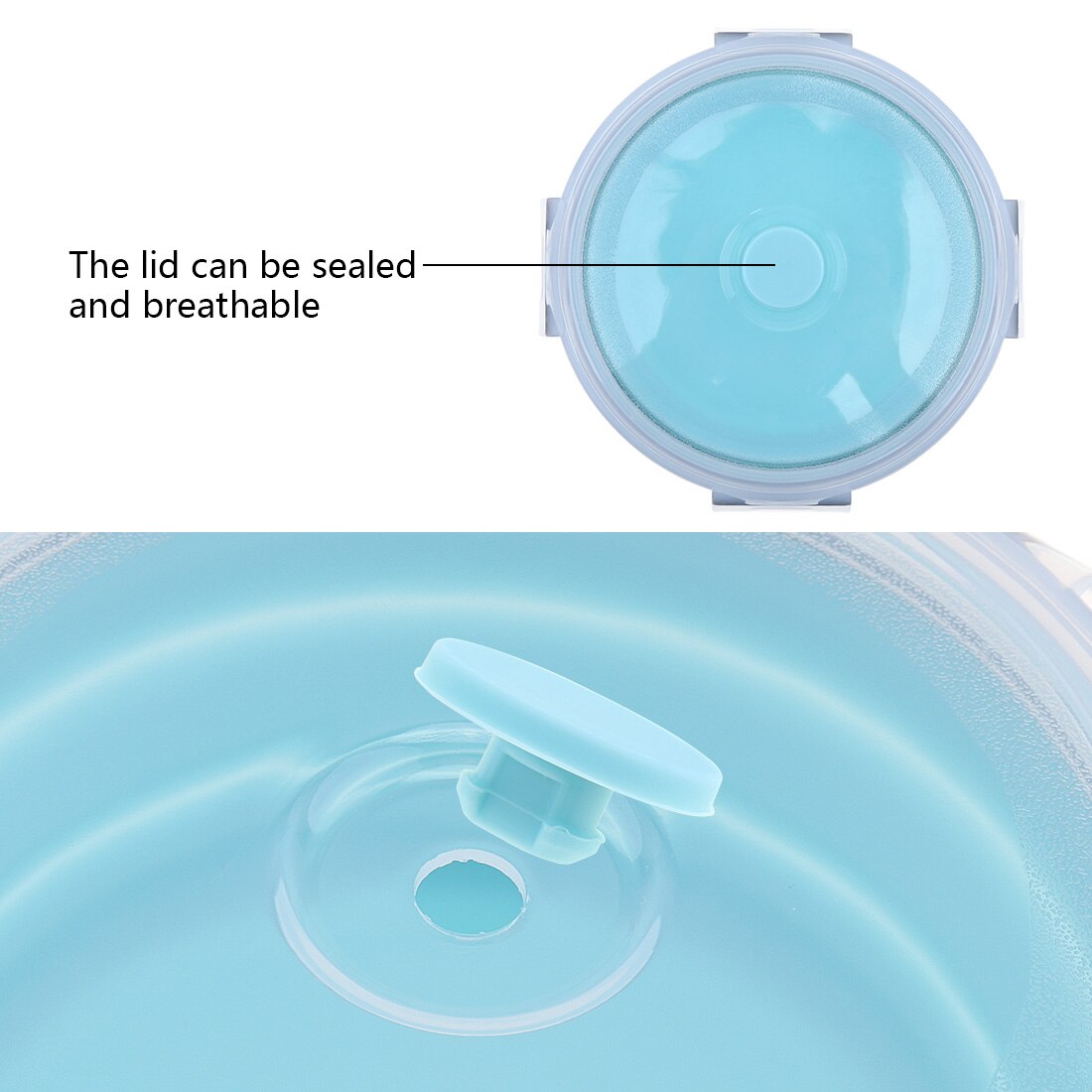 Bol circulaire en Silicone Portable, boîte à déjeuner pliable colorée, boîte à Bento 350/500/800/1200ml avec bouchon en Silicone