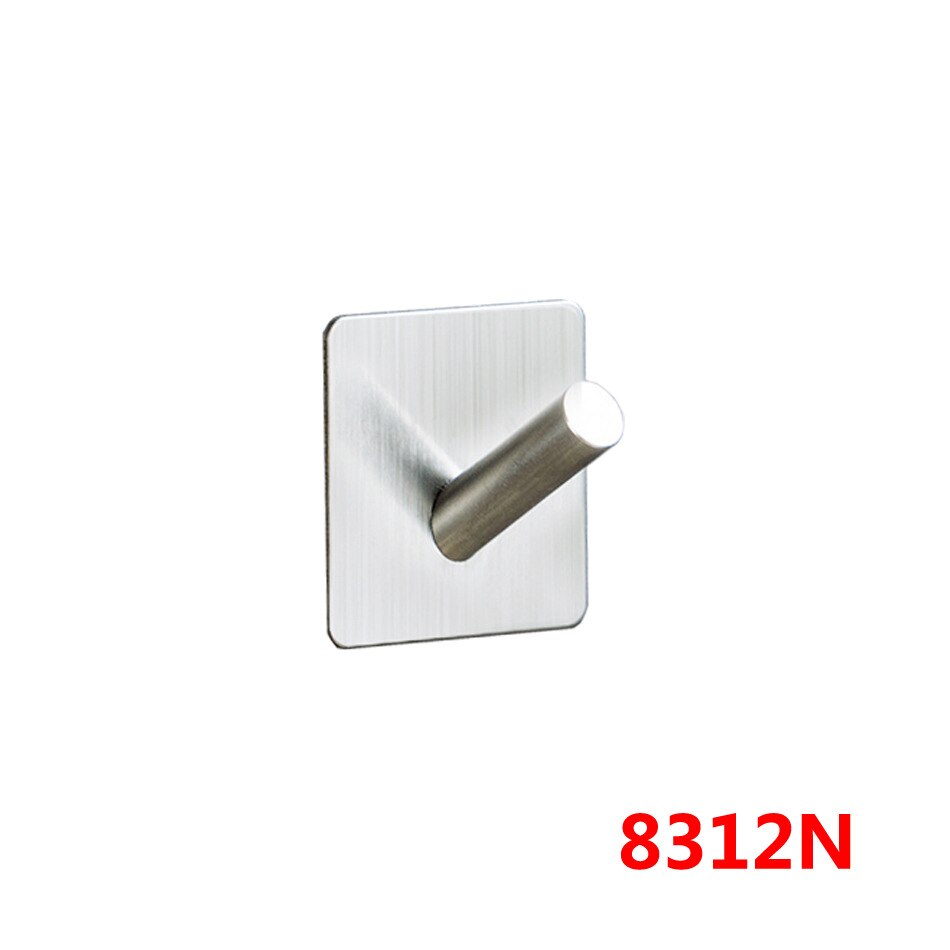 ZOTOBON Black Robe Hook Wall Hook Towel Hook for Bathroom Stainless Steel Coat Hook Rustproof Hook Hanger for Kitchen Hardware: 8312N