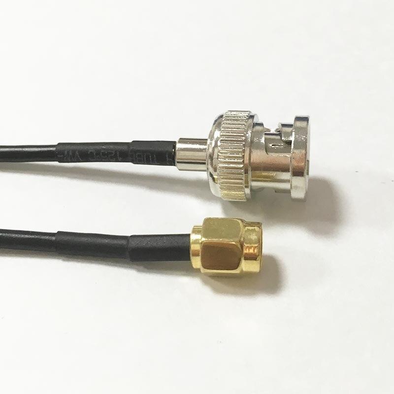 1Pc Bnc Stekker Naar Sma Stekker Connector RG174 Coaxkabel Pigtail 20Cm Adapter