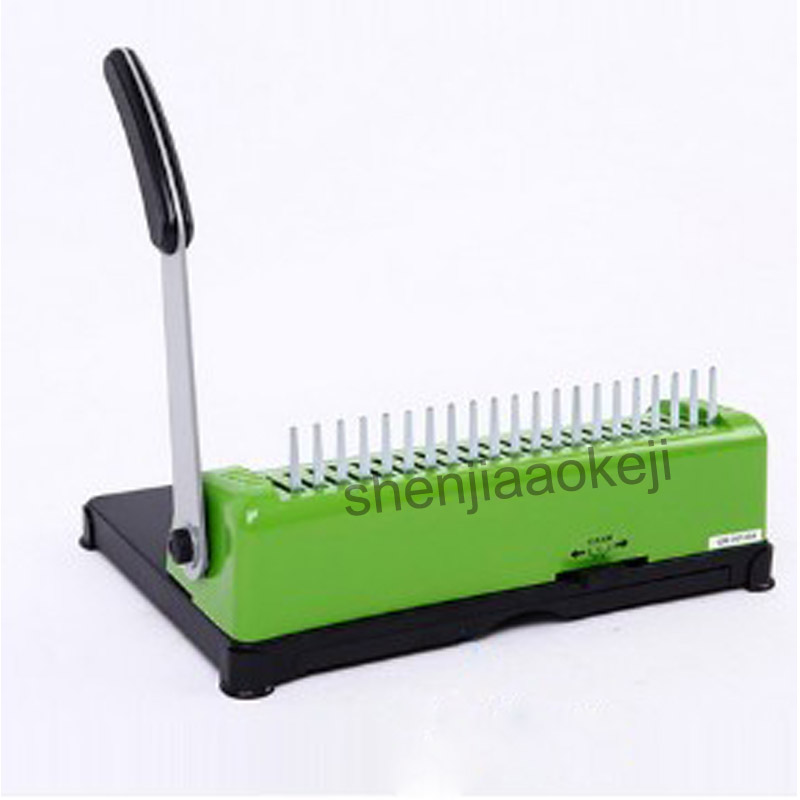 A4 size rubber ring Bindmachine SD-17 Clip Bar Ponsmachine handleiding Bindmiddel Kam Binding Machine 15 vellen binding 1 pc