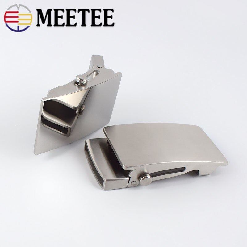 Meetee 1pc 36mm/39mm Stainless Steel Roller Toothless Men Belt Buckle Automatic Buckles Head DIY Casual Belts Accessory