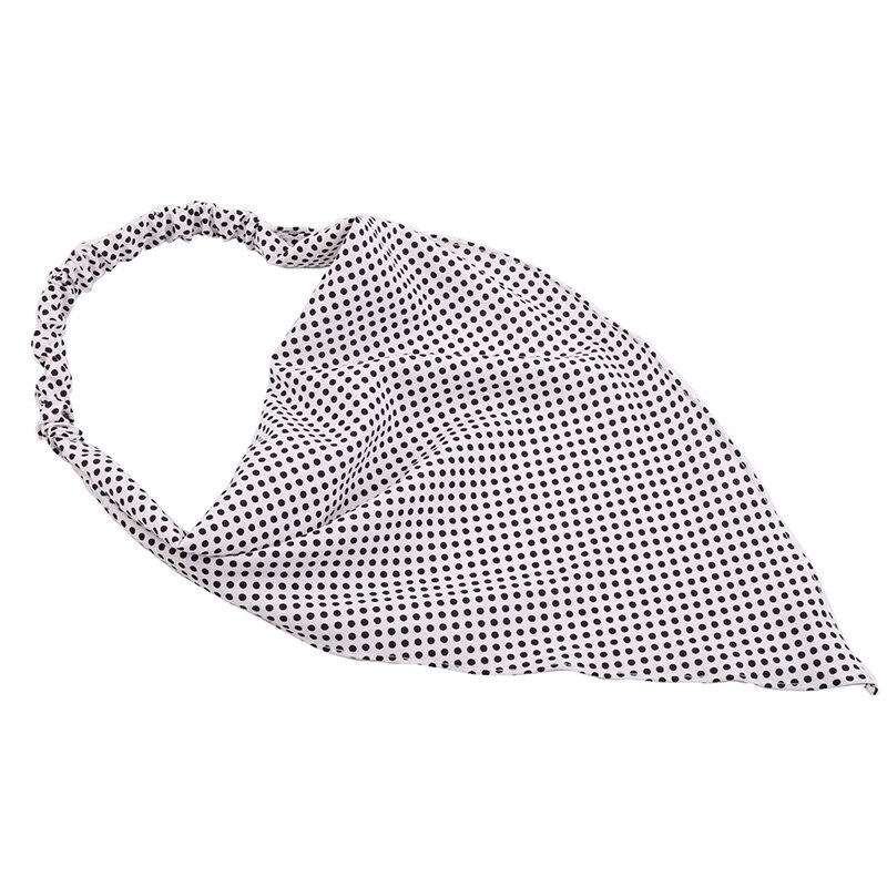 Sciarpe a forma di triangolo alla moda fasce elastiche a punto con Clip moda donna bandane testa avvolgente fascia per la testa accessori per fazzoletti: WHITE