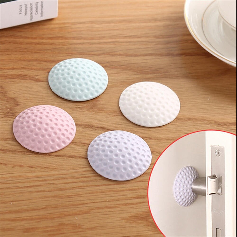 4Pcs Rubber Home Door Doorknob Back Wall Protector Rubber Home Door Stopper Rubber Fender Doorknob Back Wall Protector