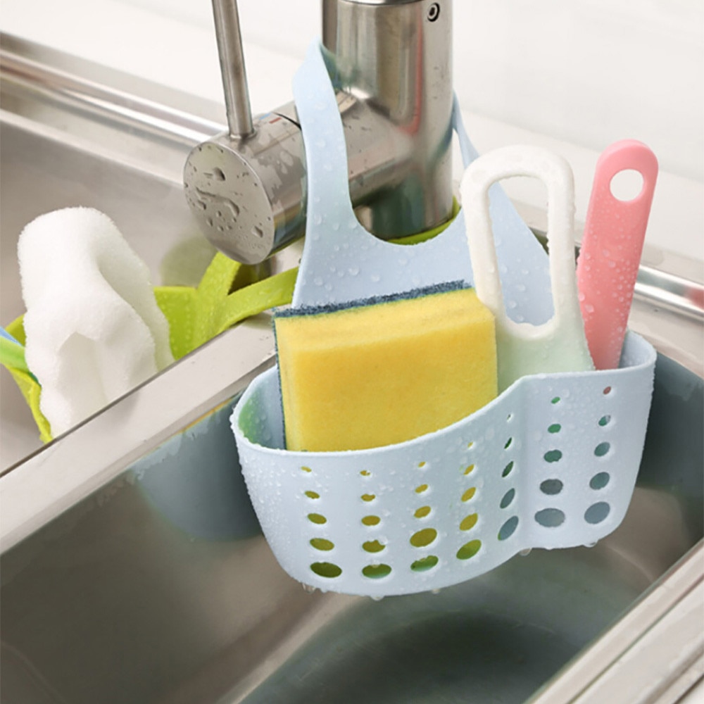 1pcs Kitchen Dish Cloth Sponge Storage Bag Sink Holder Holder Soap Portable Home Hanging Drain Bag Basket Bath Storage Tools