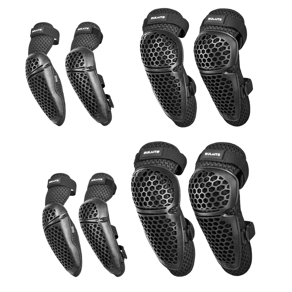 Ginocchiere per moto Ginocchiera da motocross traspirante Protezione per gomito per moto antiurto Protezione per gomito da equitazione per andare in bicicletta