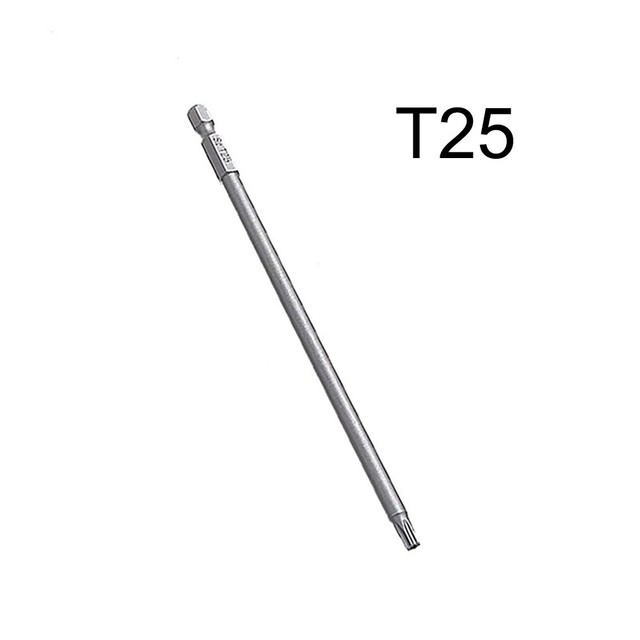 1pc magnetisk torx skruetrækker bit 150mm lange  t8 t10 t15 t20 t25 t27 t30 t40 håndværktøj skruetrækkere møtrik: T25