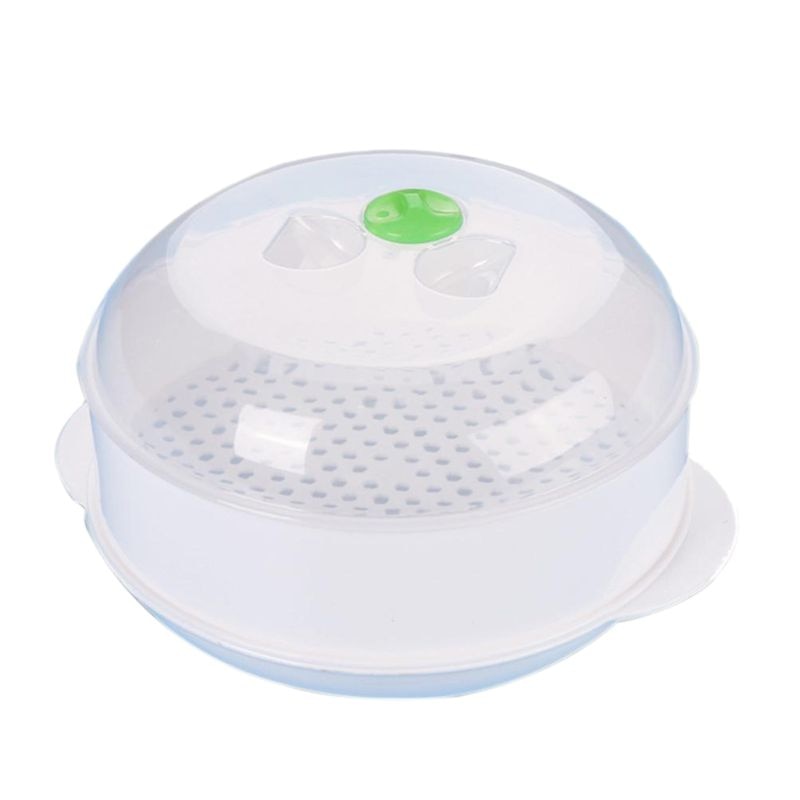 Double plastic steamer microwave oven round steamer