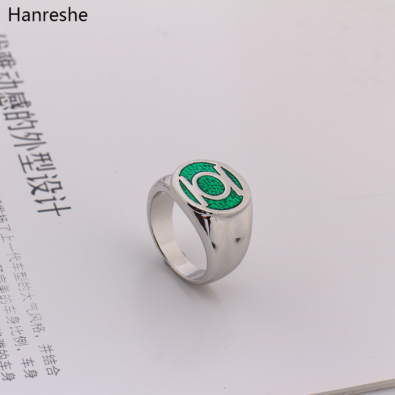 Dc Comics Super Hero Ring Green Lantern Rings For Movie Trendy Jewelry Men And Women Enamel Power Ring Men