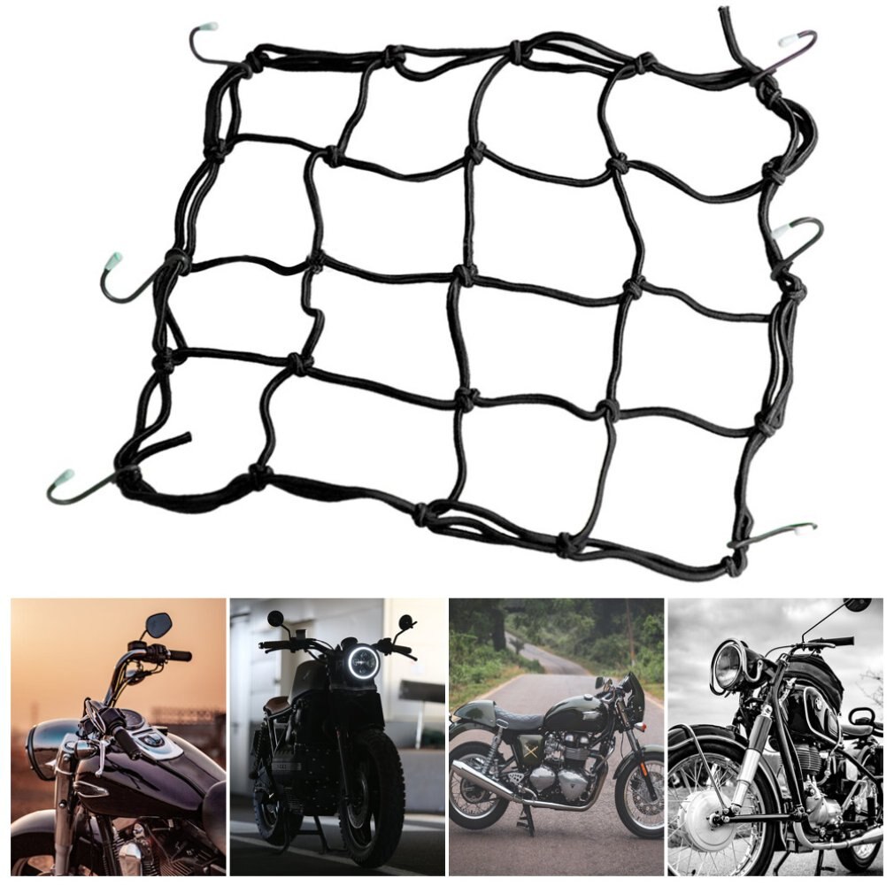 30x30cm Gepäck Fracht Gittergewebe Netz Auto Zubehör Motorrad Fahrrad Helm Halfter 6 haken Halten Gittergewebe Netz Tasche Auto Auto Styling Werkzeug