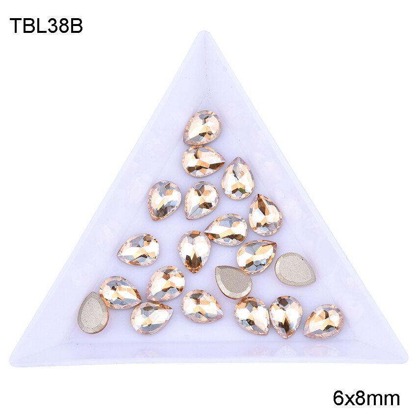 10 pcs nail kristallen stenen plaksteen ab steentjes 3d nail gems voor nail art decoraties arriveert levert TBL38: Gold Shadow