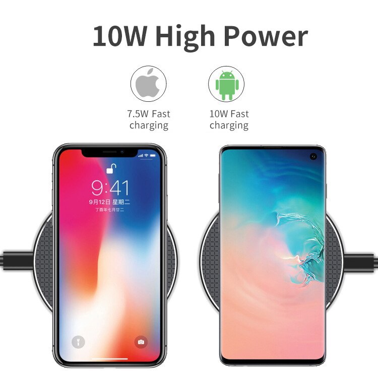 10W Qi Draadloze Oplader Voor Iphone 11 12 X Xr Xs Max 8 Snelle Wirless Opladen Voor Samsung Xiaomi huawei Telefoon Qi Lader Draadloze