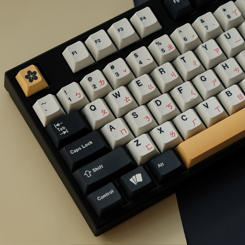 128 Keys GMK Matsu Keycaps Japanese/English Cherry Profile PBT Dye Sublimation Mechanical Keyboard Keycap For MX Switch 61/64/87