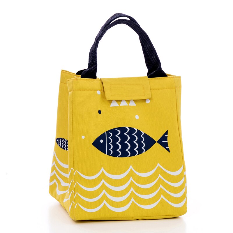 Bonamie strand eten drinken thermische lunchtas vispatroon handtas picknick isolatie tas draagbare koelbox oxford beauty koeltas