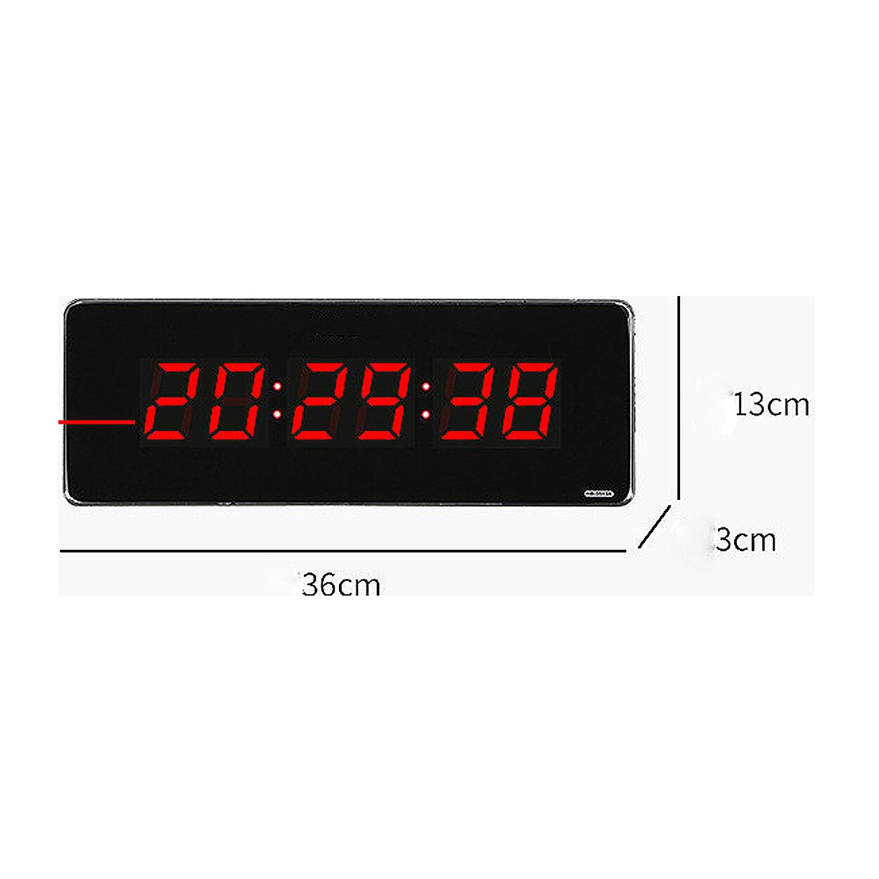Digital 4 Digits 6 Digtis Home Living Room Wall Clock Electronic Desk Clock with 12 24 H Time Wall Mounted: RB-HB-3513B-6-R
