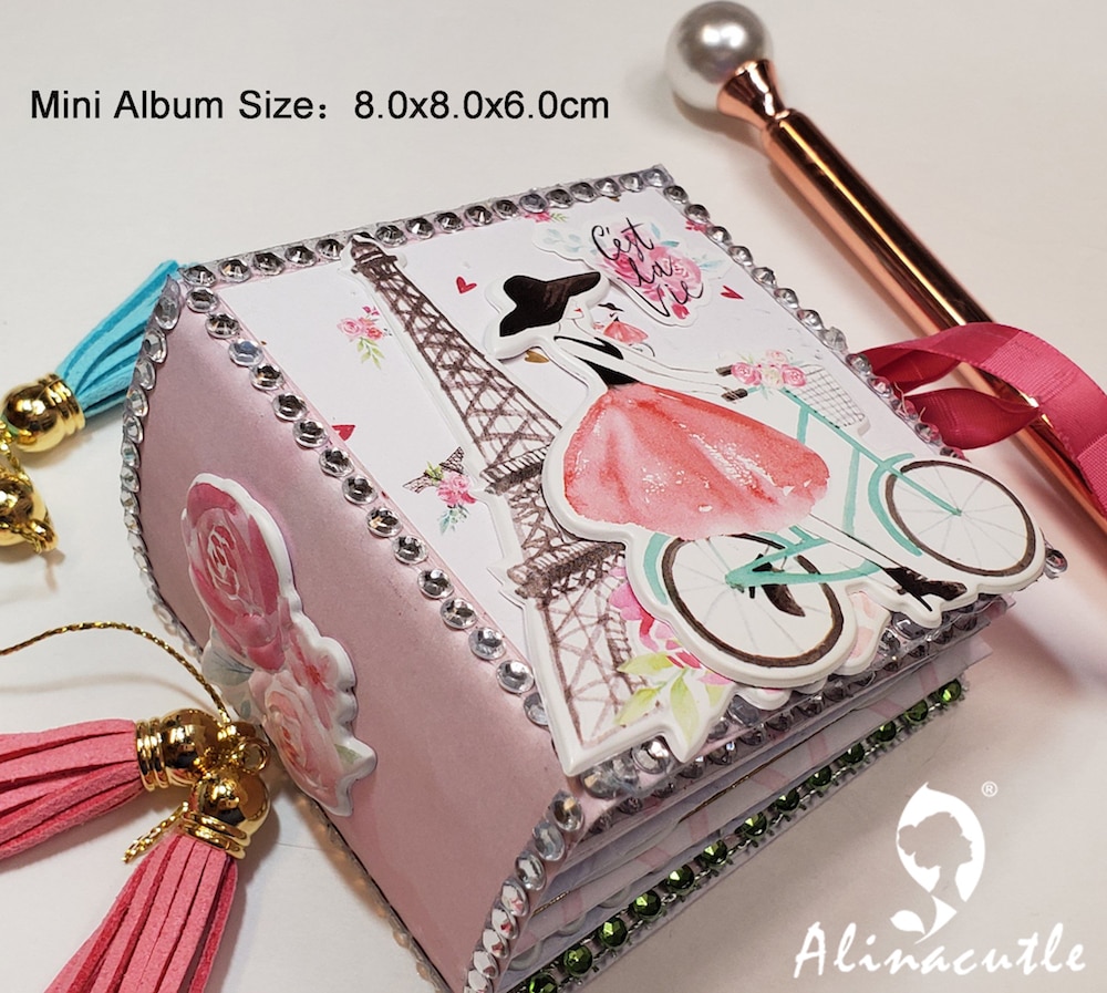 Troquelado de Metal troquelado álbum de fotos flip memoria para diario íntimo con flores manualidades de papel hecho a mano tarjeta punzón arte cortador troquelado Alinacraft