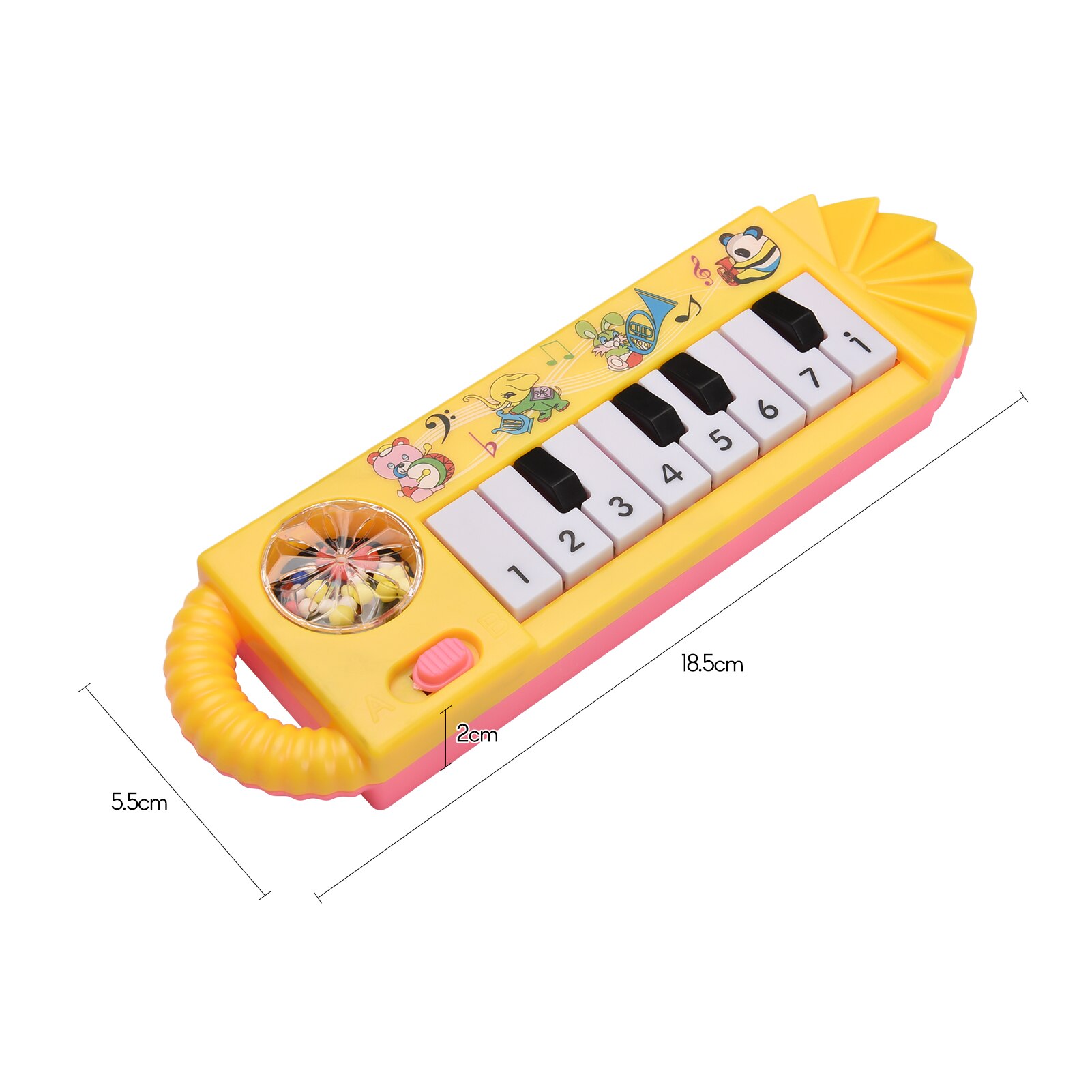 Muslady-Mini Piano Electrónico de 8 teclas para niños, juguete educativo Musical para edades tempranas