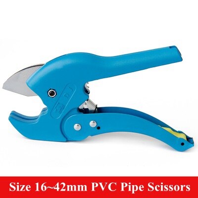PVC Pipe Cutter 16~40mm Aluminum Alloy Body Ratchet Scissors Steel Blade Up for Cutting Tube PVC/PPR Hose Cutting Hand Tools: 16-42mm scissors