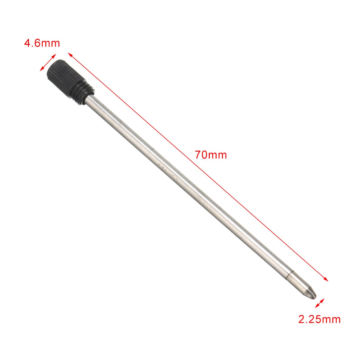 20 Piece Mini Ballpoint Replace Refill Pen 70mm Metal Element Black Ink Crystal Diamond Refill Pen School Student Supplies