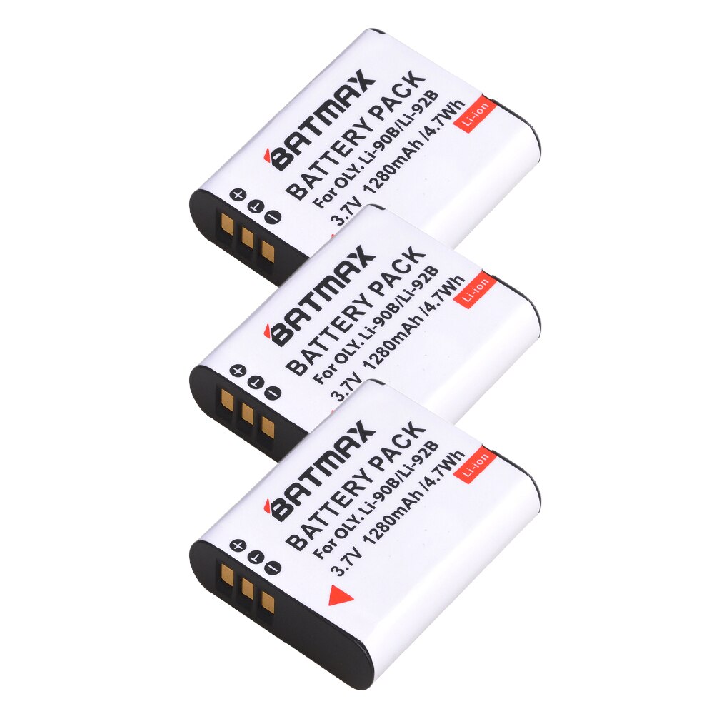 1280mAh LI-90B LI 90B LI90B TG-5 LI-92B Batterie per Foto/Videocamera per olympus Tough Tg-tracker Sh-1 sh- 2 SP-100 IHS Duro TG-1 iHS TG