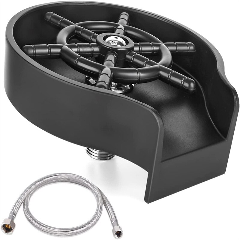High Pressure Automatic Glass Cup Washer Bar Cup Cleaner Rinse Machine for Bar Kitchen Beer Milk Tea Sink Cleaning Accessories: Washer with tube A
