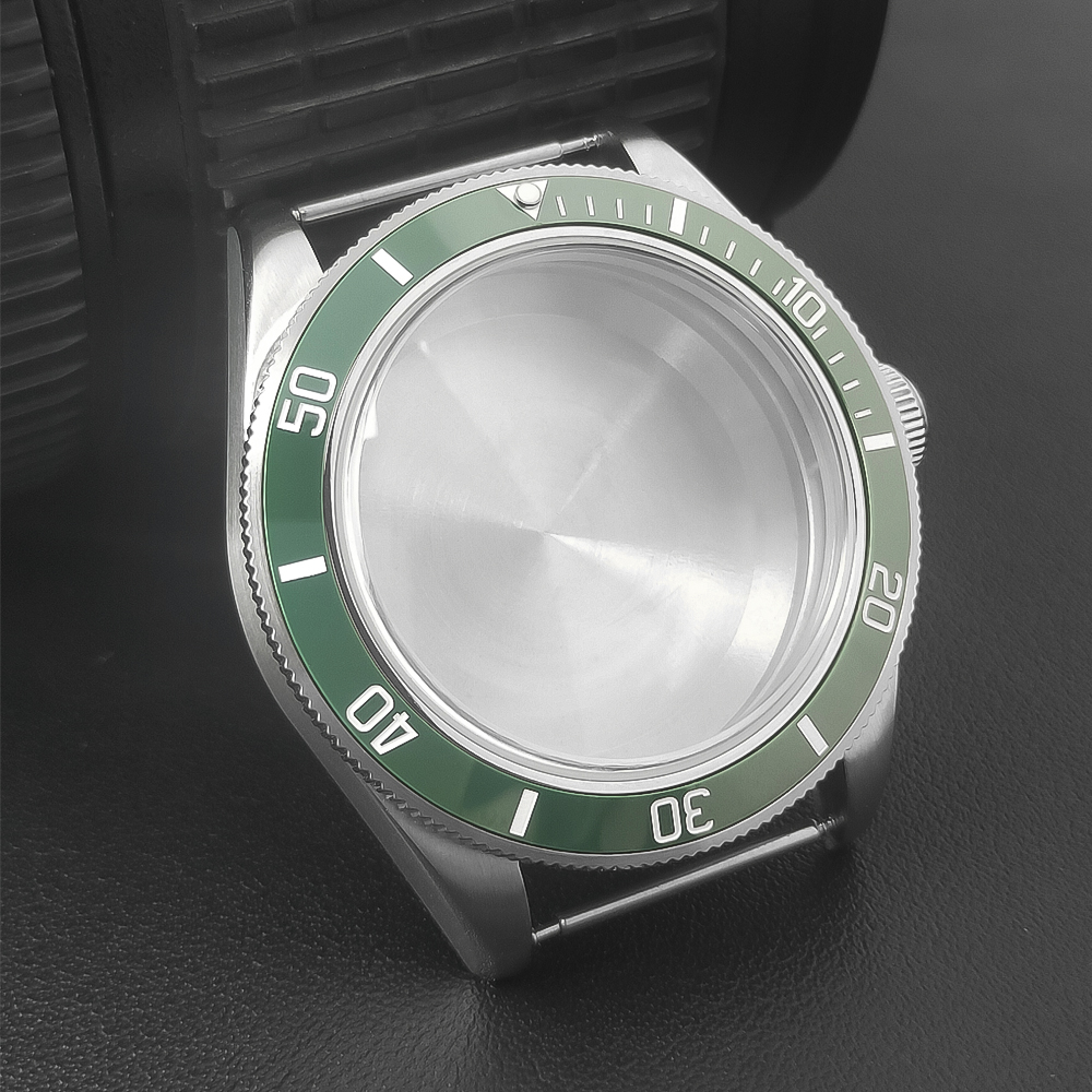 Neiton 39mm Silver Sterile Watch Case Domed Sapphire Glass Fit NH35 NH36 NH34 Movement: silver