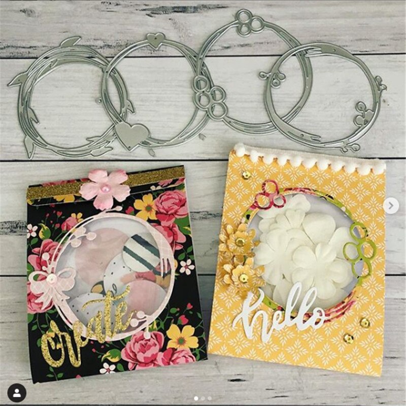Eastshape Flower Frame Cutting Dies for Scrapbooking Dies Frames Craft CardDie Cut Template Stencil Embossing
