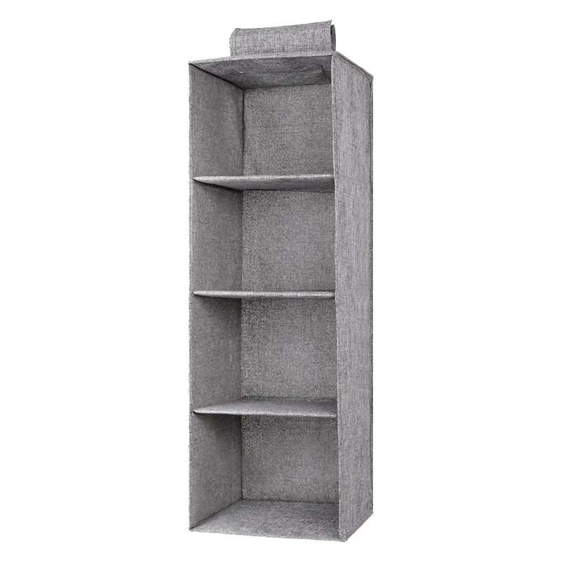 Multi-camada pendurado gaveta organizador roupas guarda-roupa prateleiras armazenamento vestuário arrumado sapato cinza (b): Default Title