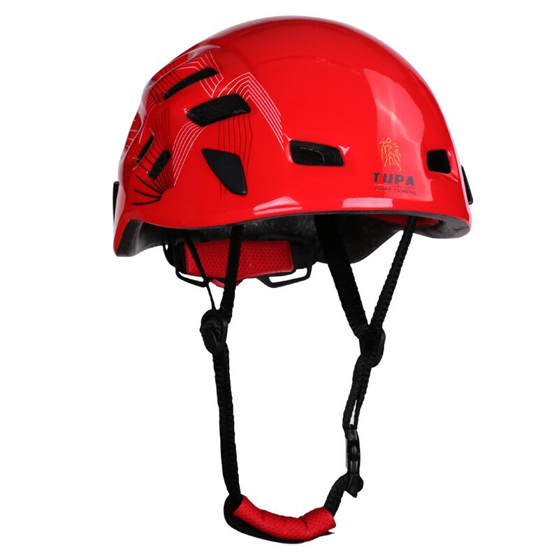 Durable Integrally-molded Rock Climbing Helmet Climbing Helmet Material PC+EPS Casco Ciclismo Helmet CE Certification: Red