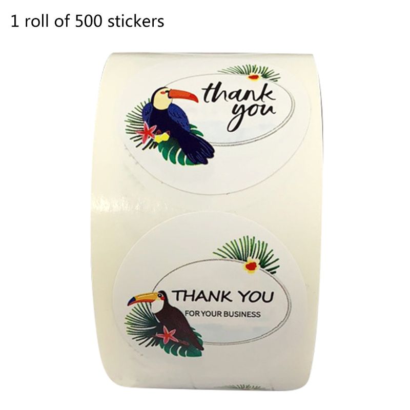 500 stuks vogel bedankstickers zegellabel voor huwelijkspakket briefpapier  m68e