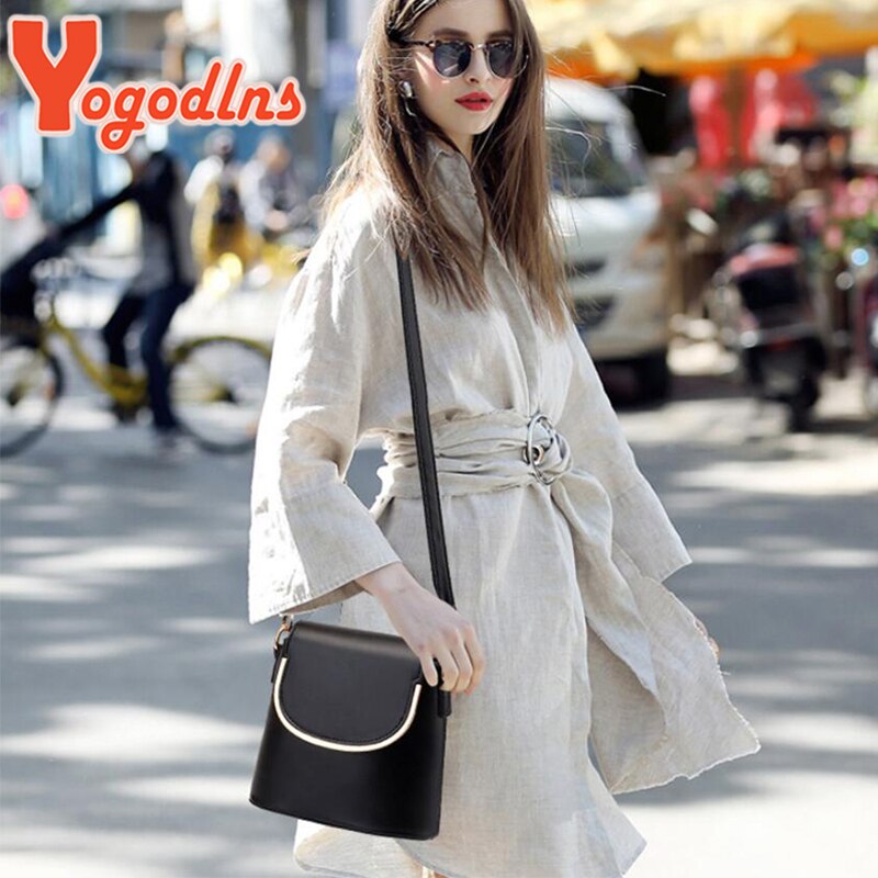 Yogodlns mini Cuoio dell'UNITÀ di elaborazione di Borsa con Tracolla per Le donne Borsa Secchiello 2020 Borsa A Tracolla piccola Borsa Femminile di Lusso Solido Borse