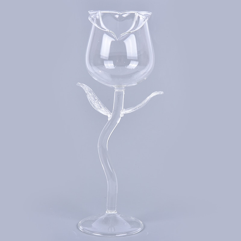 Kreative Wein Glas Rose Blume bilden Becher Blei-Freies Rotwein Cocktail Gläser Hause Hochzeit Party Barware Getränk 1Pc