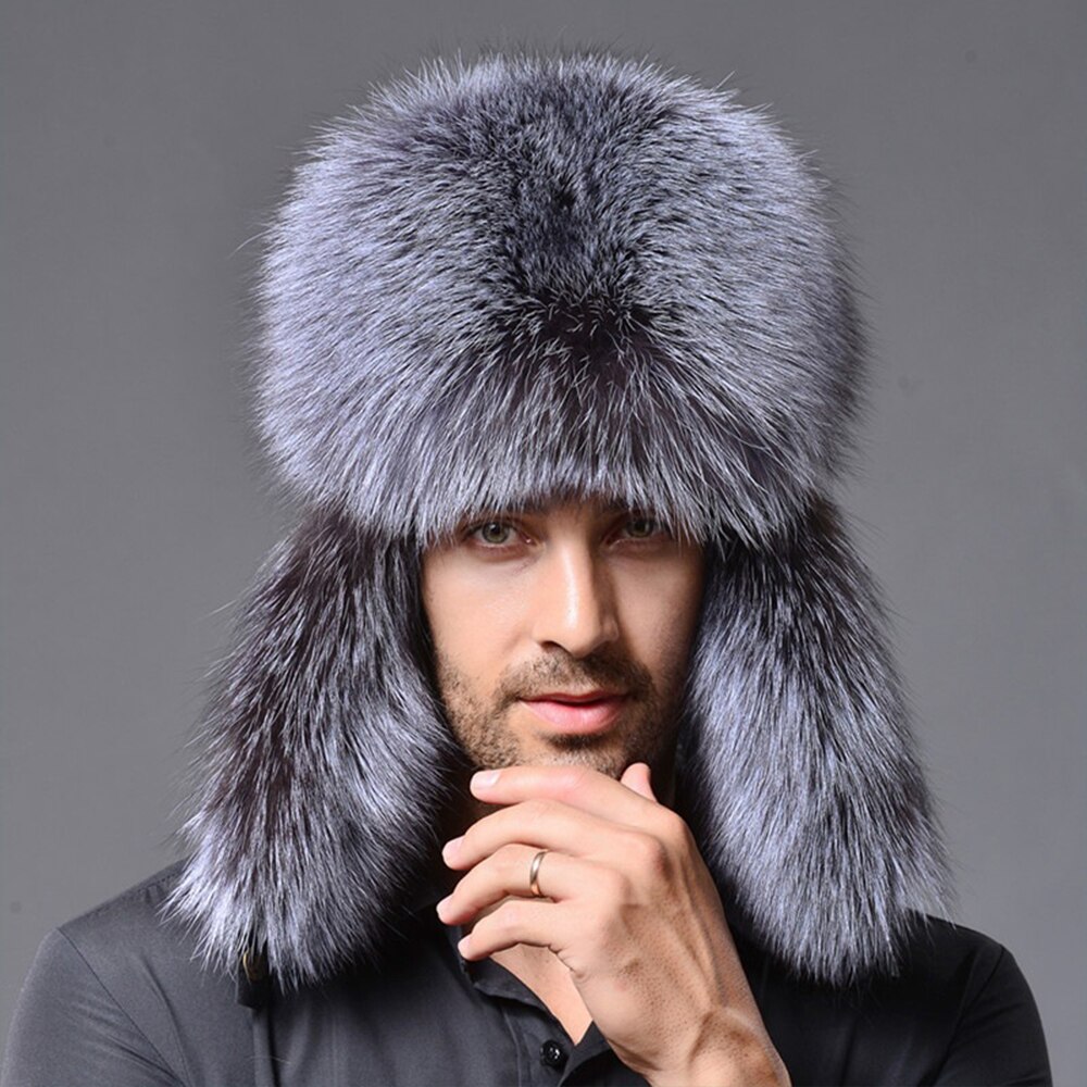 Faux Fur Bomber Hat Russian Ushanka Hat Tapper Hat with Earflap: Default Title