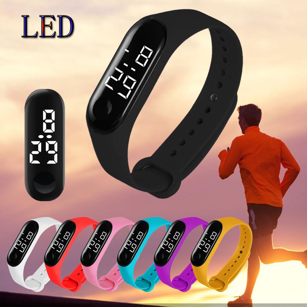 Relojes con Sensor táctil electrónico para hombre y mujer, pulsera con LED, resistente al agua, para deportes electrónicos, de natación para amantes de los estudiantes, con caja de PP