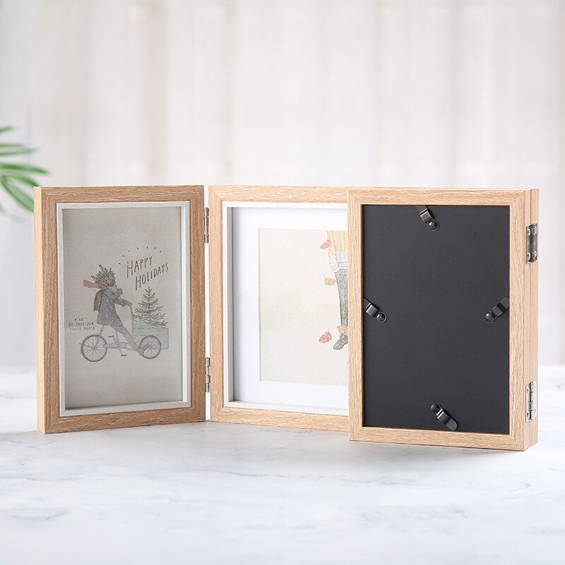 Album Photo pliable à trois niveaux | Cadre de Photo, multifonction, pour galerie de photos, décoration d'étudiant
