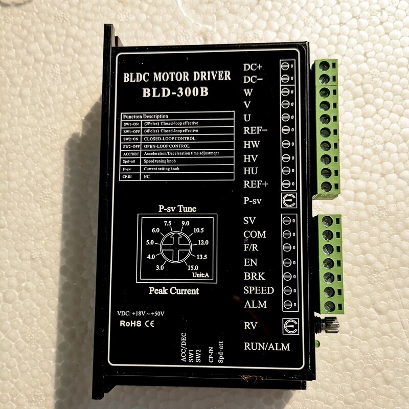 24V 36V48V BLDC Motor Driver 300W 18V-50V DC Brushless DC Motor Driver Controller BLD-300B