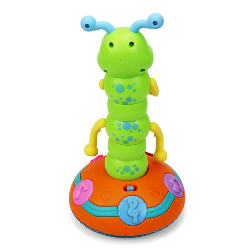 Dancing Saxofoon Rups Grappige Elektrische Muziek Speelgoed Met Led Zaklampen Voor Kinderen Baby Klinkt Game Speelgoed B03A