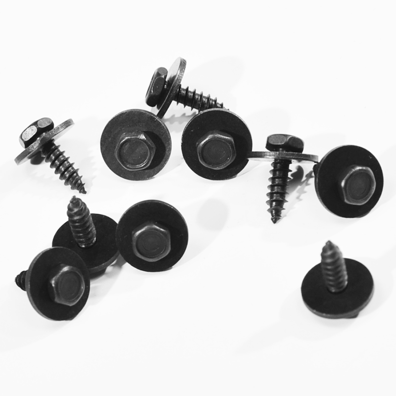 20Pcs/Set 8MM Self Tapping Tapper Screw And Washer For BMW 4.8 x 19 mm Black 8mm Self Tapping Tapper Screws