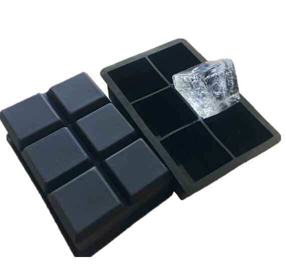 Silikon bez BPA gorąca sprzedaży tacy wysokiej jakości 6 wnęka lodu forma kostki