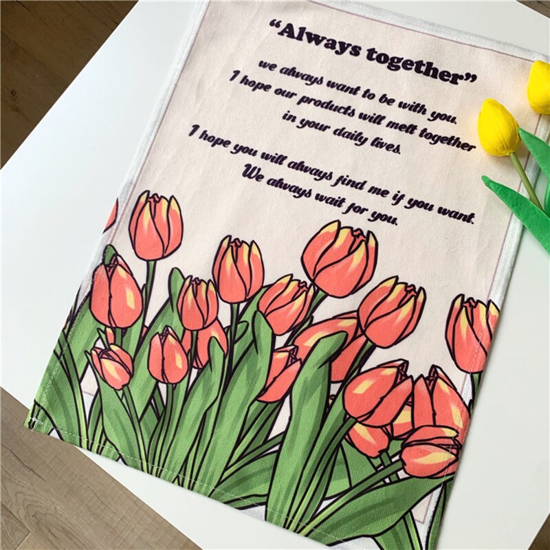 Tapiz nórdico con de flores para colgar en la pared de Ins, tela coreana para decoración de dormitorio, tapicería para dormitorio, tapicería para apartamento, bohemio D1: tulip