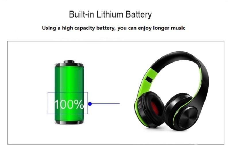 Bluetooth4.0 Foldable Stereo Wireless Headphone Bass Headset Microphone Support TF Card FM Radio MP3 Player For Phone PC PAD