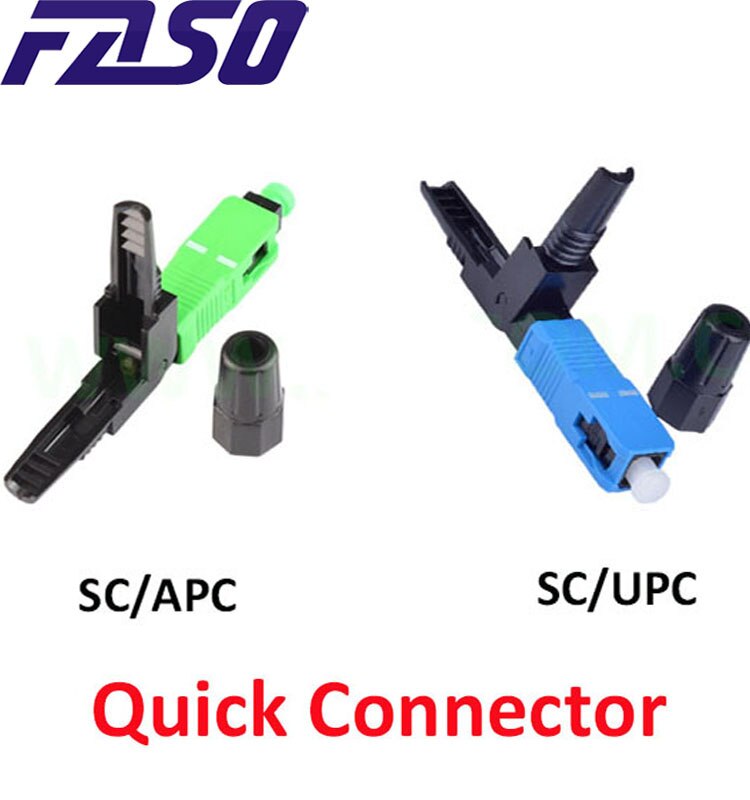 50/100Pcs FTTH Embedded Fiber Optic Fast Connector SC APC/UPC Single Mode Fiber Optic Connector