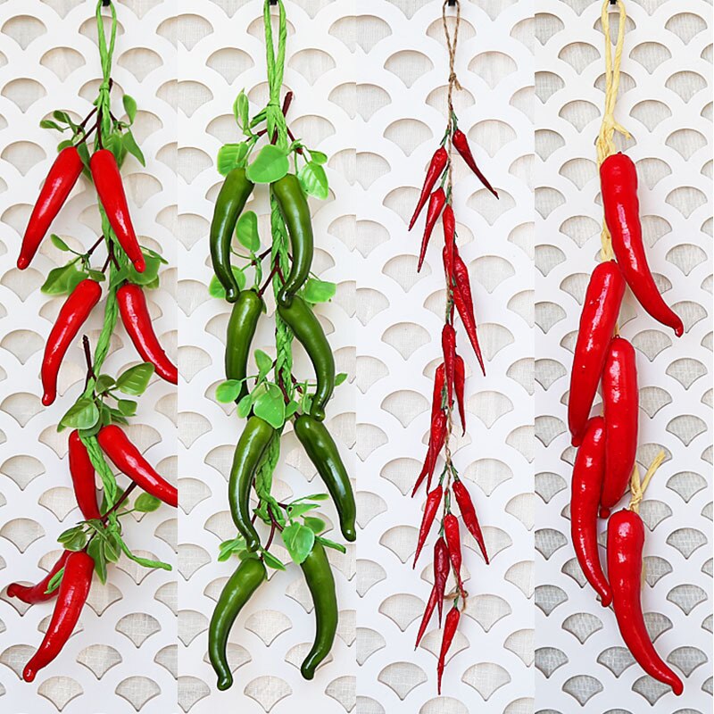 Artificial Vegetables Fruit String Simulation Food Decoration Plastic Foam Display Supplies Photography Props Kitchen Decor