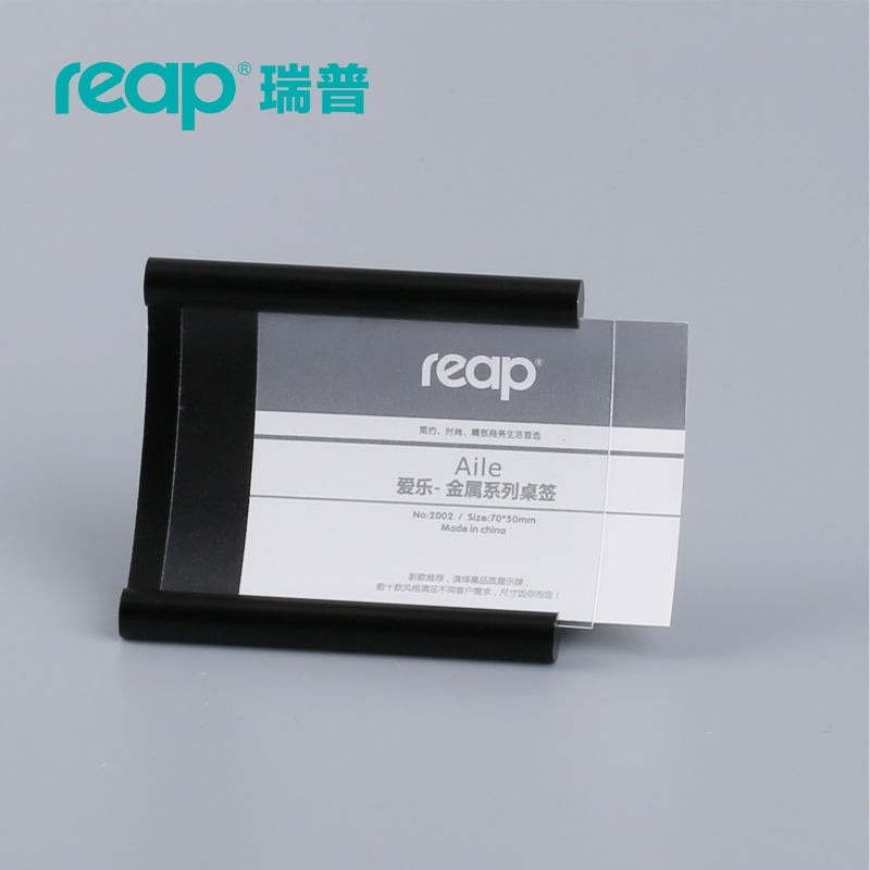5- pak reap alie aluminium l-form bordskilt holder kort display stand bord menu service label kontor klub business restaurant