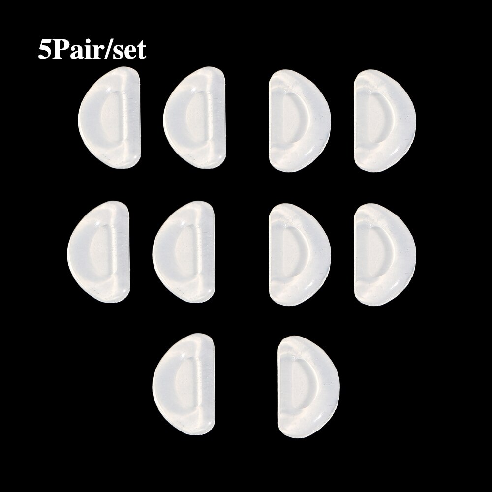 Almohadilla de silicona antideslizante para la nariz, almohadillas adhesivas para gafas, aumento de elevación, accesorios para gafas: Transparent