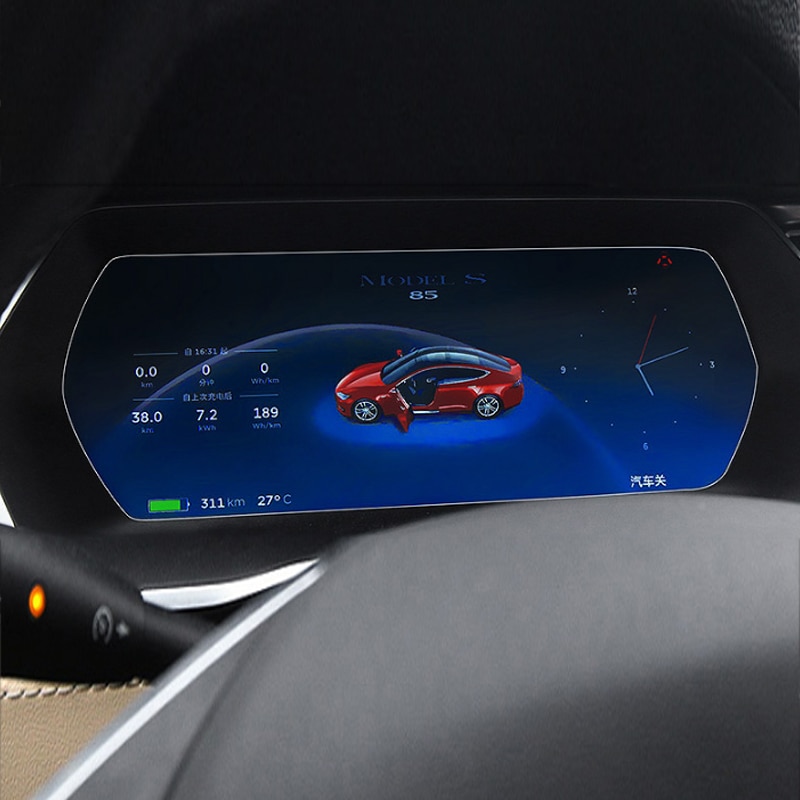 Modificatie Dashboard Navigatie Membraan Gehard Film Voor Tesla Voor Model S X