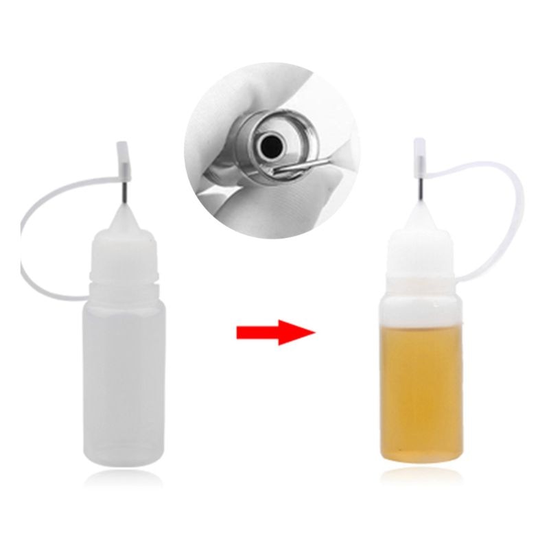 1 Pc 5 Ml/20 Ml Lege Plastic Naald Tip Kindveilige Dop Druppelaar Vloeibare Sap Flessen