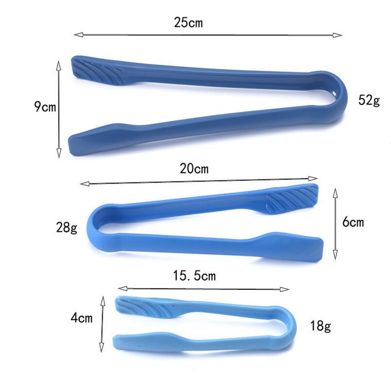 3 unids/set de plástico pinza para bufé de ensalada comida Tong pastel pan pinzas de servir barbacoa cocinar parrilla freír utensilios de cocina