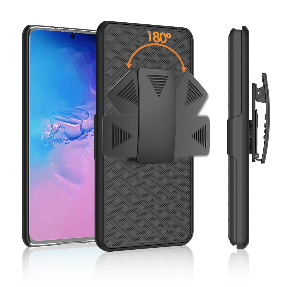 Tkany futerał hybrydowy 2 w 1 z twardą skorupą z zaczepem na pasek do samsung galaxy Note 20 Ultra S9 S10 S20 S21 PLUS